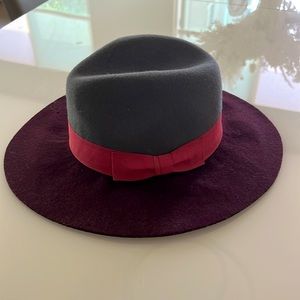 BCBGeneration Color Block Fedora Hat Adjustable OS NEW